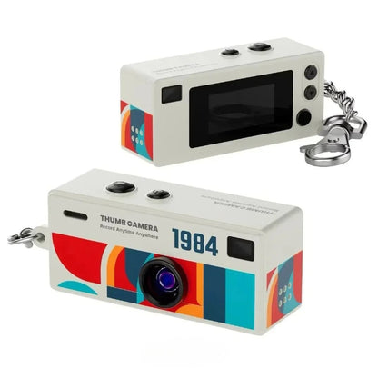 1984 Retro Thumb Camera Keychain – Blind Box Mini Digital Camera, 1080P HD - shopzykart