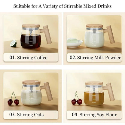 Automatic Coffee Mixing Cup: Self - Stirring Mug (400ml) - shopzykart electric coffee mixing cup India USB-C rechargeable