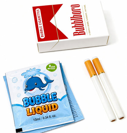 Bubble Cigarette Pack — Fake Cigarette Bubble Blower Kit with Case & Solution - shopzykart