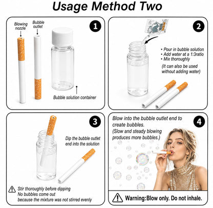 Bubble Cigarette Pack — Fake Cigarette Bubble Blower Kit with Case & Solution - shopzykart