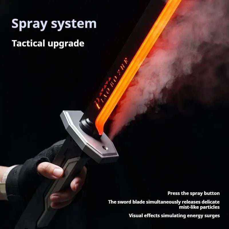 Cyberpunk Spark Sword Toy – LED Blade with Real Sparks, Sound & Auto - Eject Sheath India - shopzykart