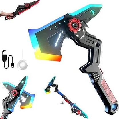 Cyberpunk Spark Sword Toy – LED Blade with Real Sparks, Sound & Auto-Eject Sheath India - shopzykart