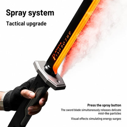 Cyberpunk Spark Sword Toy – LED Blade with Real Sparks, Sound & Auto-Eject Sheath India - shopzykart