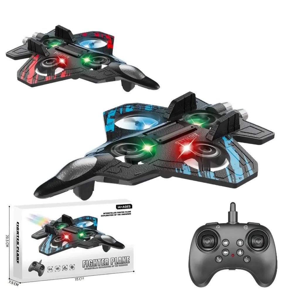 Fighter Jet Drone Toy – 2 - in - 1 RC Plane & Quadcopter | 360° Stunts | Buy Online India - shopzykart