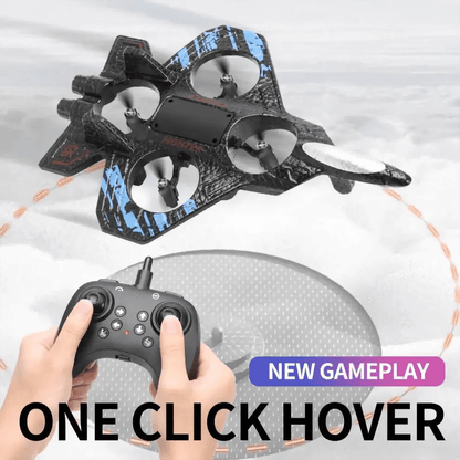 Fighter Jet Drone Toy – 2 - in - 1 RC Plane & Quadcopter | 360° Stunts | Buy Online India - shopzykart