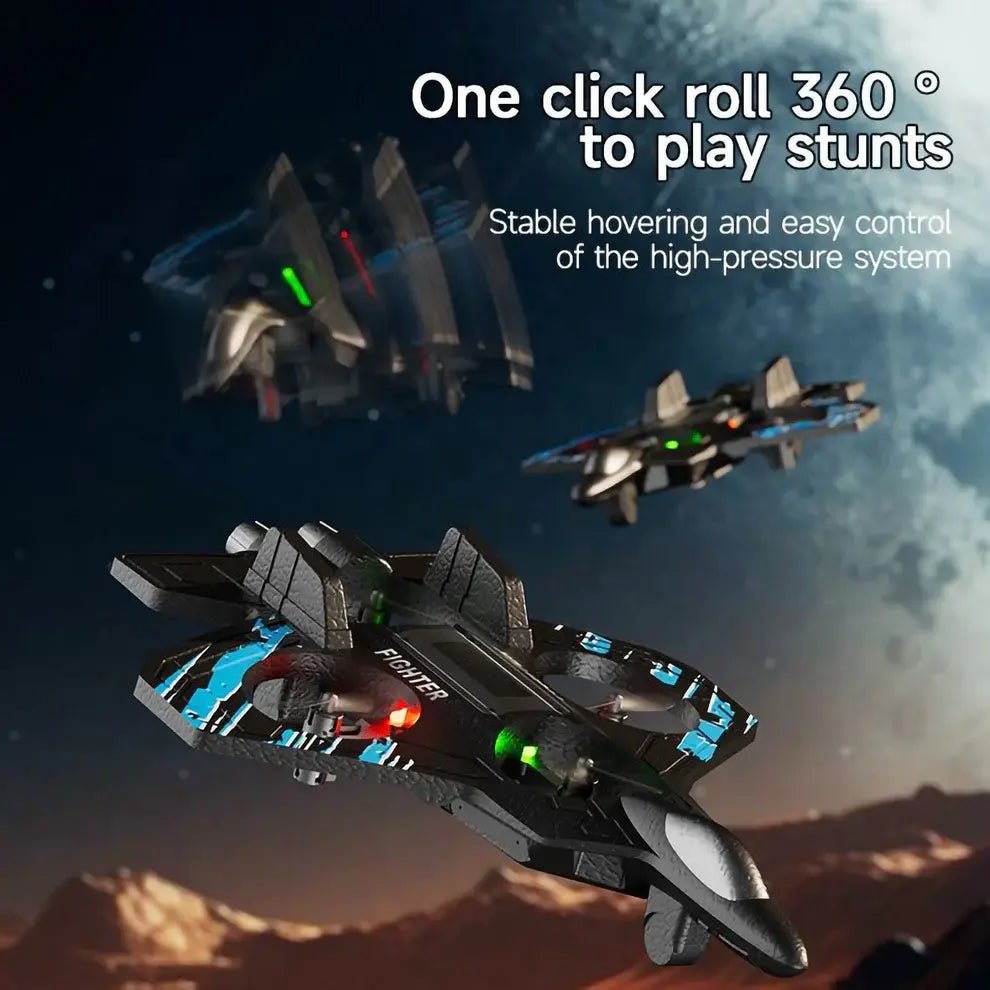 Fighter Jet Drone Toy – 2 - in - 1 RC Plane & Quadcopter | 360° Stunts | Buy Online India - shopzykart