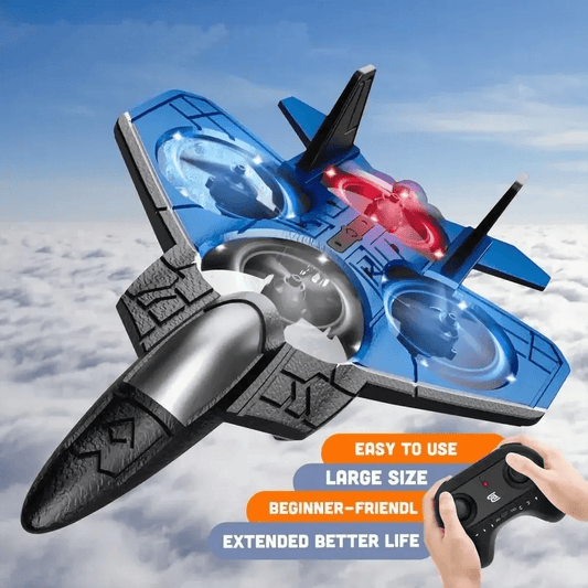 Fighter Jet Drone Toy – 2 - in - 1 RC Plane & Quadcopter | 360° Stunts | Buy Online India - shopzykart
