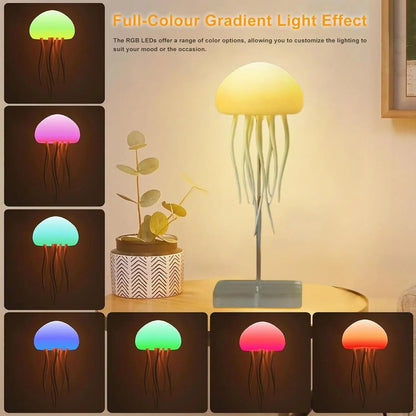 Floating Jellyfish Lamp with Voice Control & Dancing Legs — RGB Gradient Hanging Night Light | Rechargeable Type - C Aesthetic Room Decor Lamp India - shopzykart