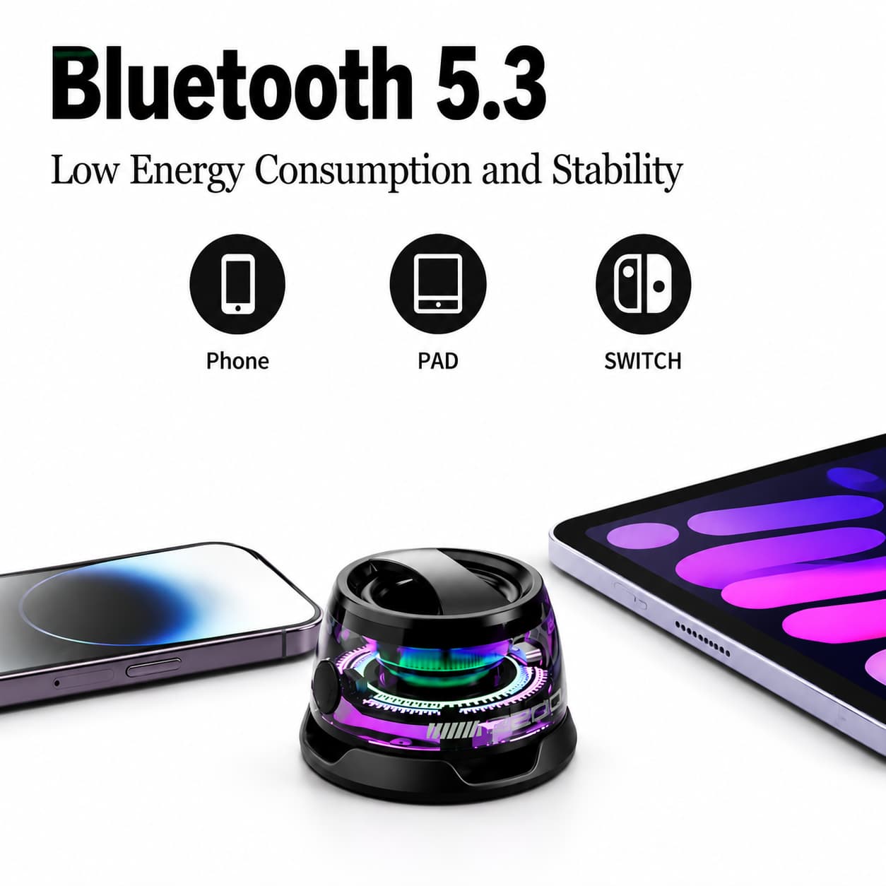 G200 Magnetic Bluetooth Speaker – MagSafe Phone Stand with RGB - shopzykart
