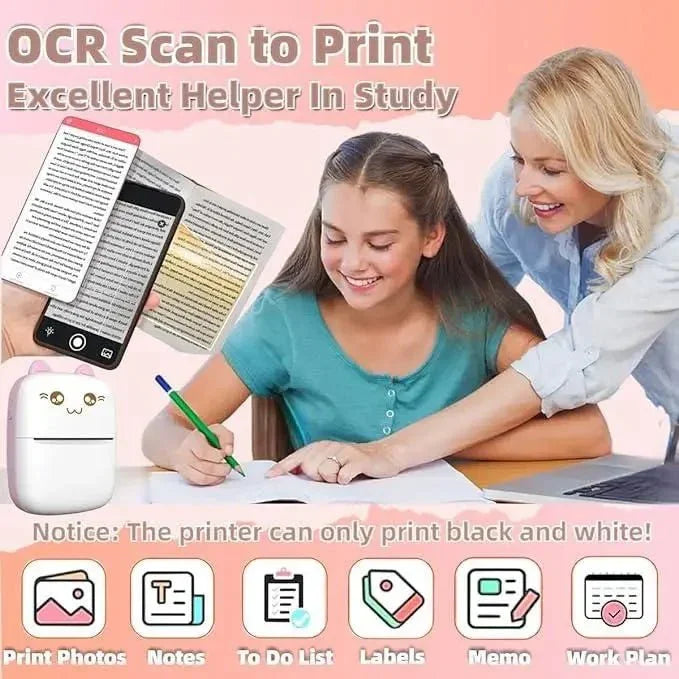Kawaii Mini Thermal pocket Printer - shopzykart
