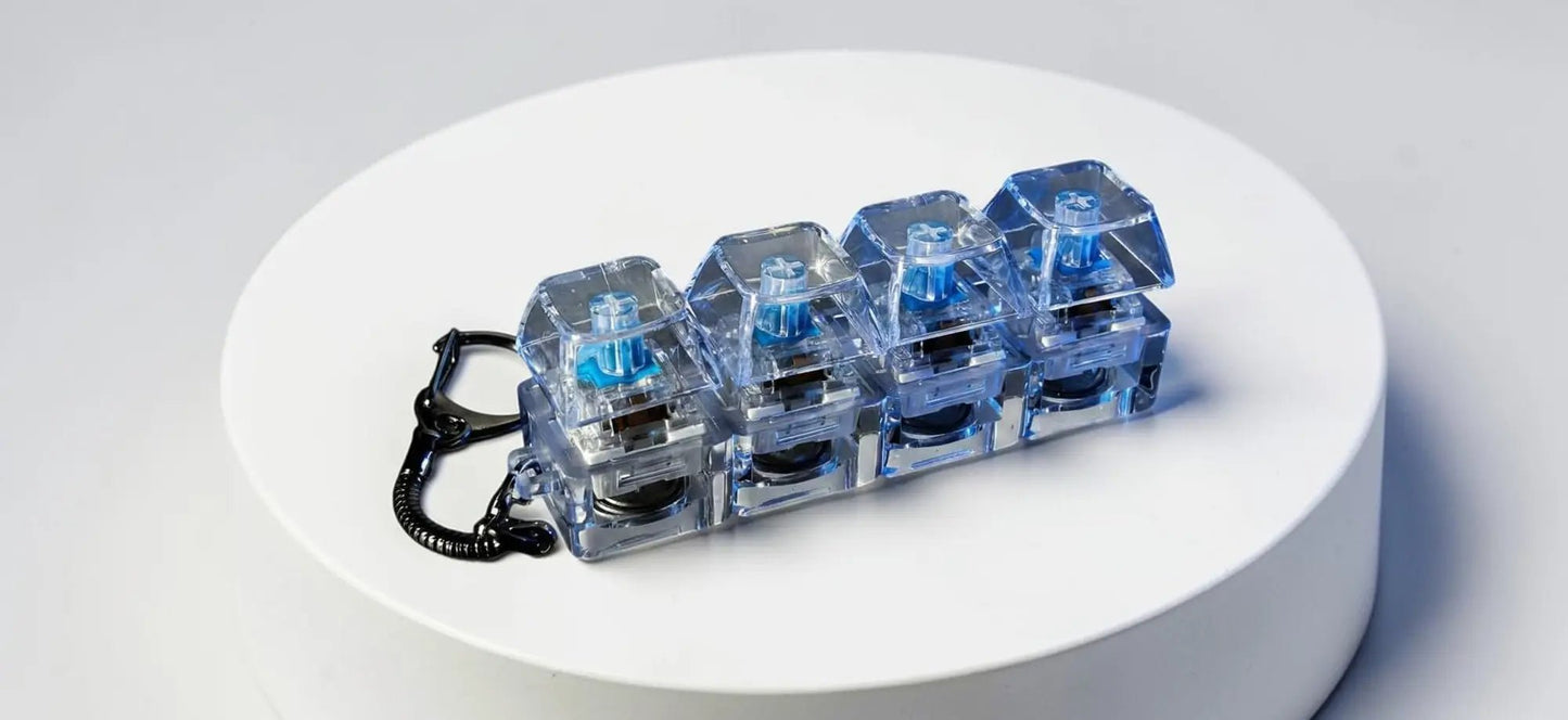 KeyClick Fidget Keychain | Mechanical Clear Switch Stress Toy - shopzykart