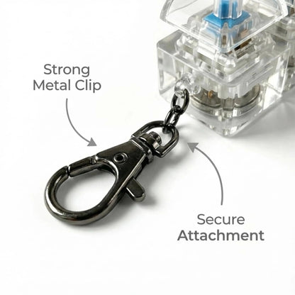 KeyClick Fidget Keychain | Mechanical Clear Switch Stress Toy - shopzykart