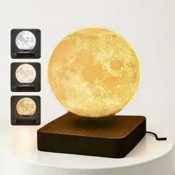 Levitating Moon Lamp – Magnetic Floating Moon with Wooden Base India - shopzykart