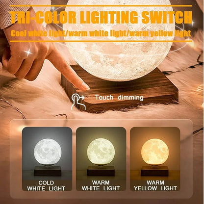 Levitating Moon Lamp – Magnetic Floating Moon with Wooden Base India - shopzykart