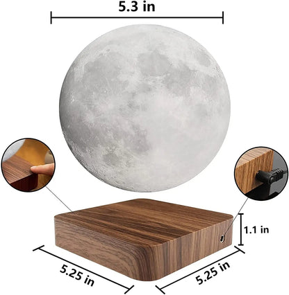 Levitating Moon Lamp – Magnetic Floating Moon with Wooden Base India - shopzykart