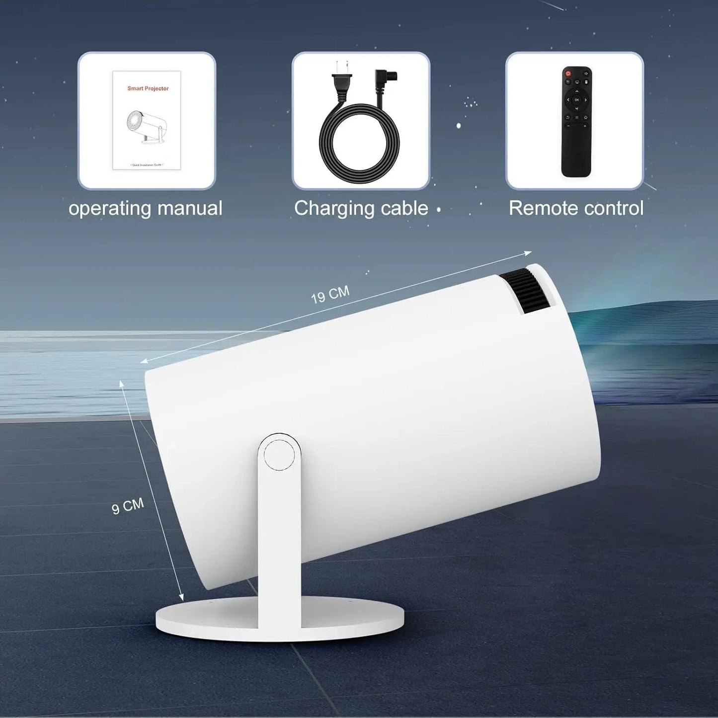 Mini Portable Projector for Bedroom & Hostel Room — Android WiFi Projector with Auto Keystone | ShopzyKart India - shopzykart