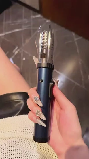 demonstration of lightsaber lighter turning on