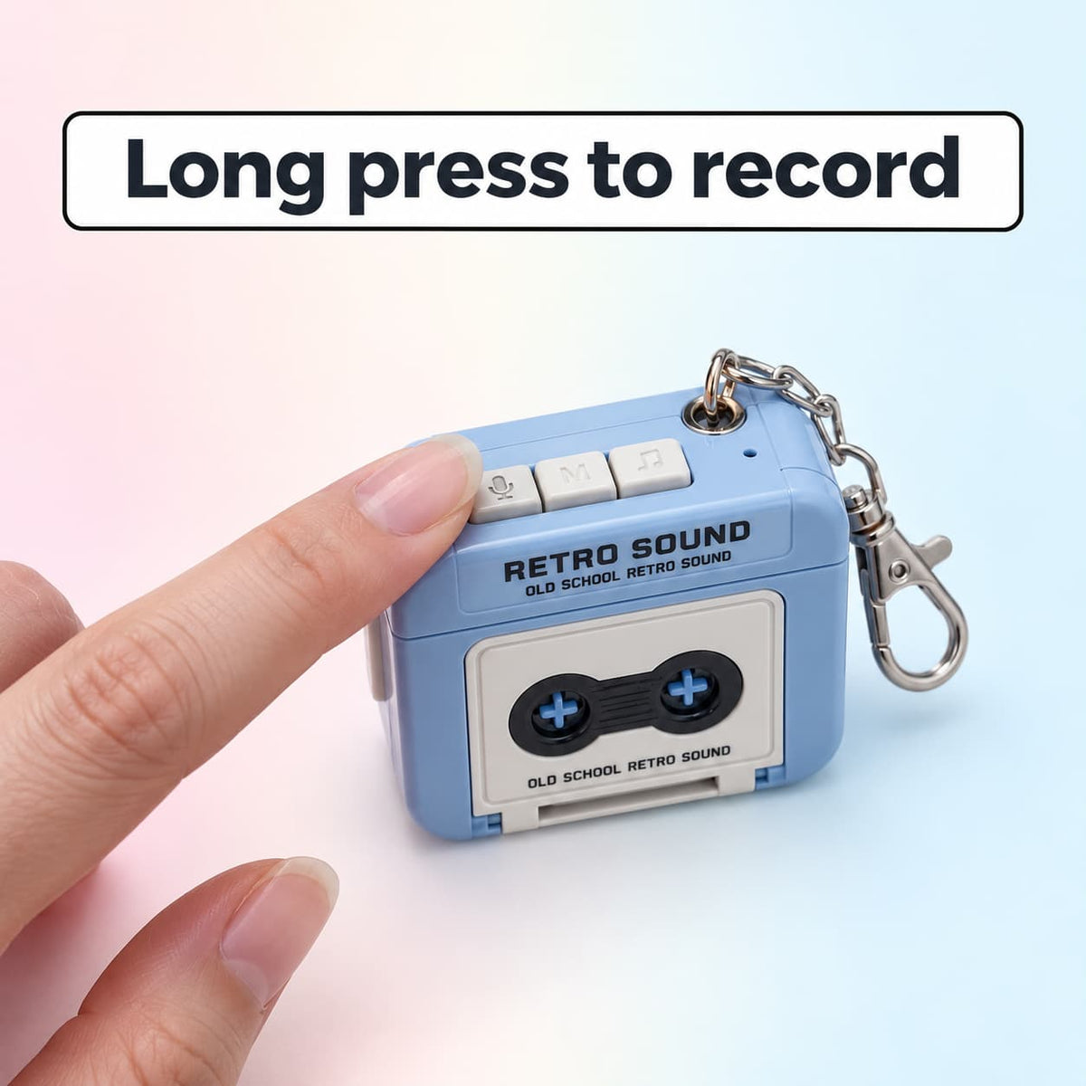 Retro Tape Recorder Keychain with Voice Recording — Record & Gift Your Message - shopzykart
