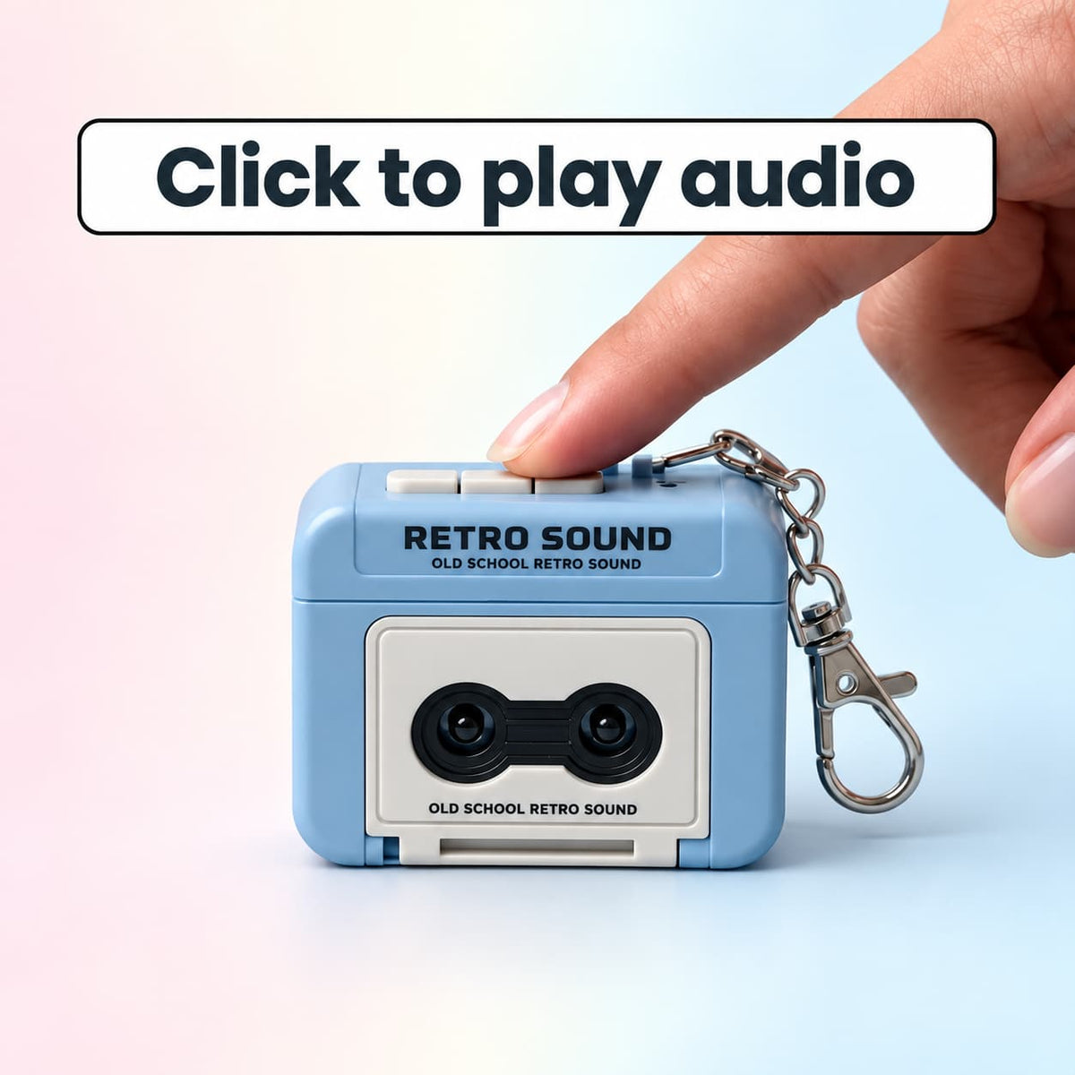 Retro Tape Recorder Keychain with Voice Recording — Record & Gift Your Message - shopzykart