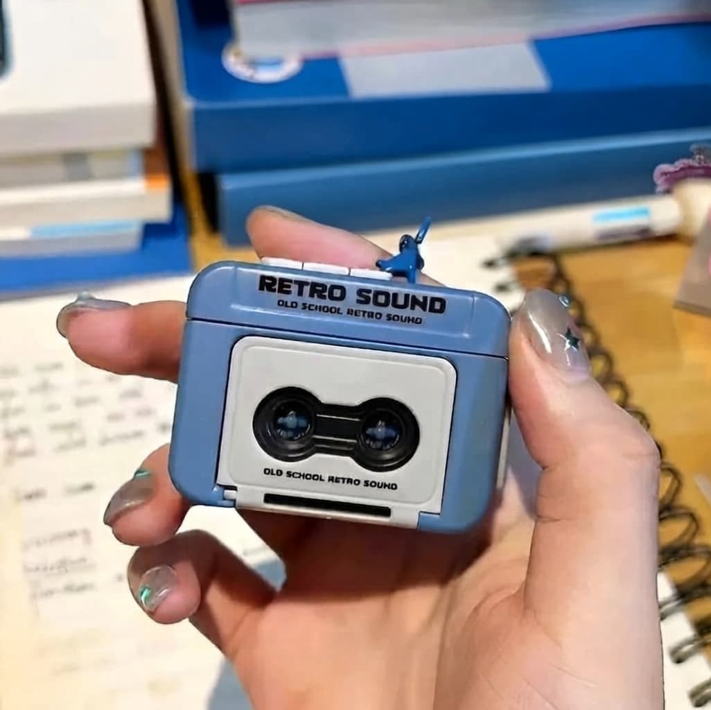 Retro Tape Recorder Keychain with Voice Recording — Record & Gift Your Message - shopzykart