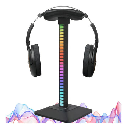 RGB Sound Reactive Headphone Stand – Music Visualizer Gaming Desk Accessory India - shopzykart