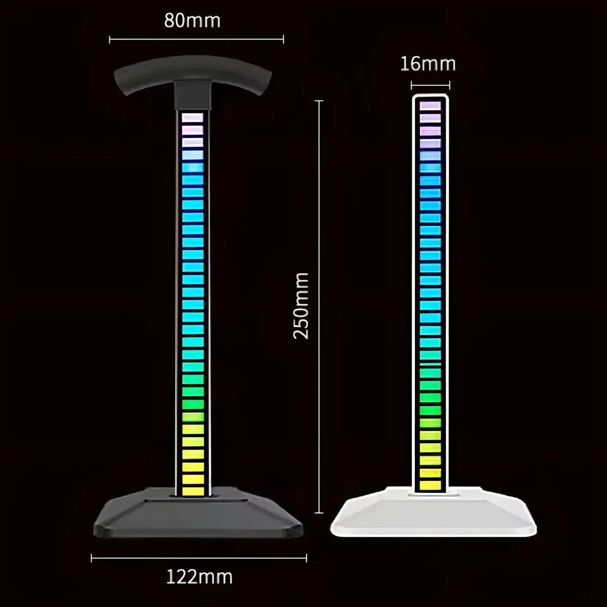 RGB Sound Reactive Headphone Stand – Music Visualizer Gaming Desk Accessory India - shopzykart