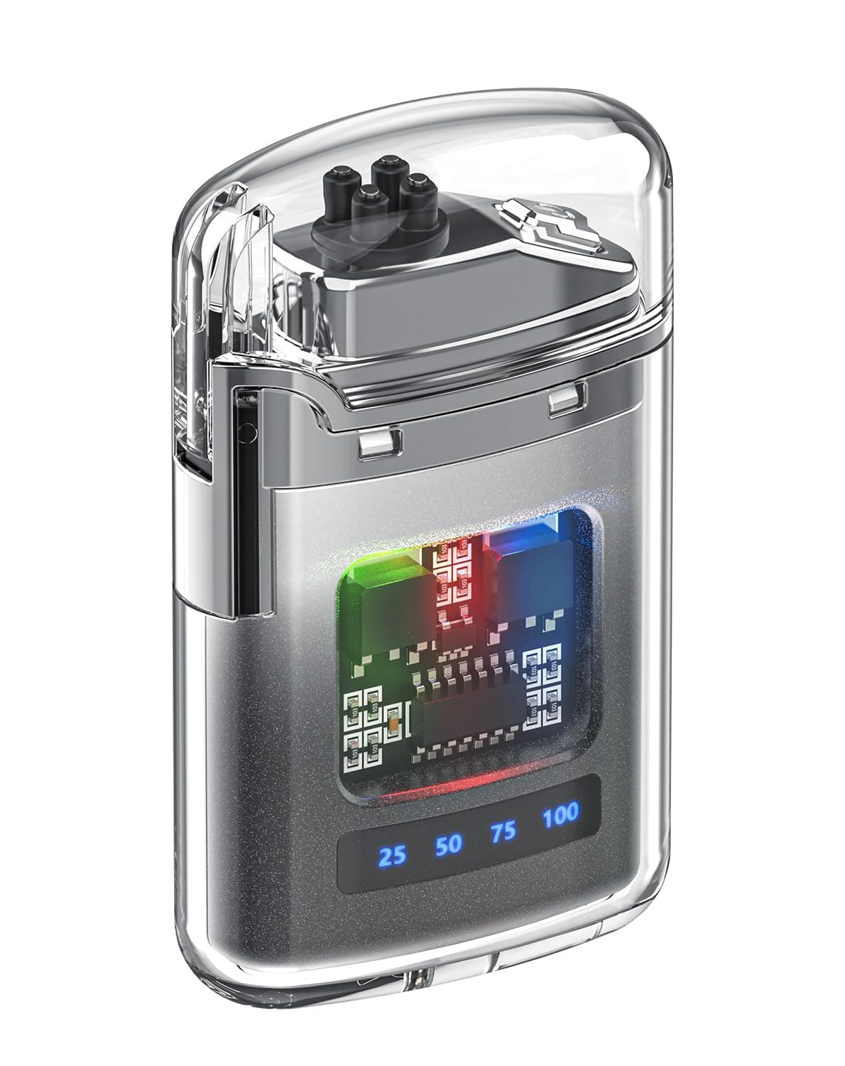 Transparent Cyberpunk Plasma Lighter with Battery Display – Windproof USB Rechargeable Electric Lighter - shopzykart