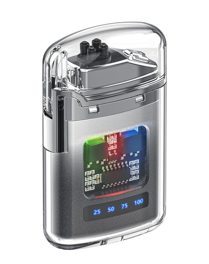 Transparent Cyberpunk Plasma Lighter with Battery Display – Windproof USB Rechargeable Electric Lighter - shopzykart