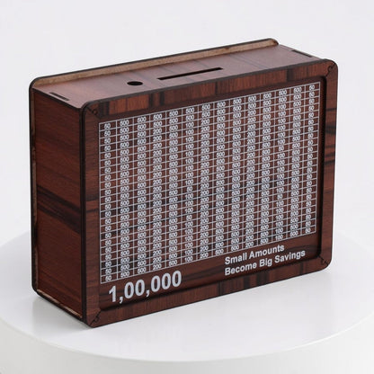 Wooden ₹1,00,000 Savings Tracker - shopzykart